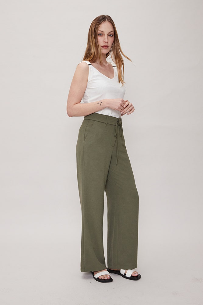 Pantalon palazzo sales con lazo