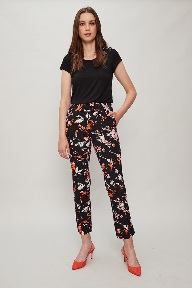 Pantalon Con Lazo Estampado Floral Ash