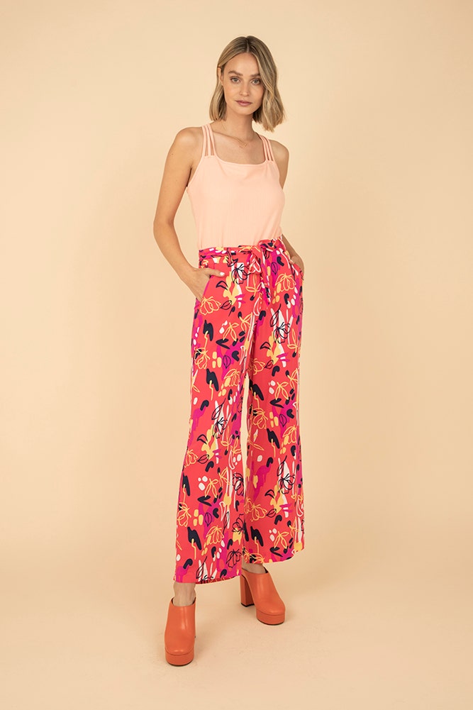 PANTALON PALAZZO DE VISCOSA ESTAMPADO