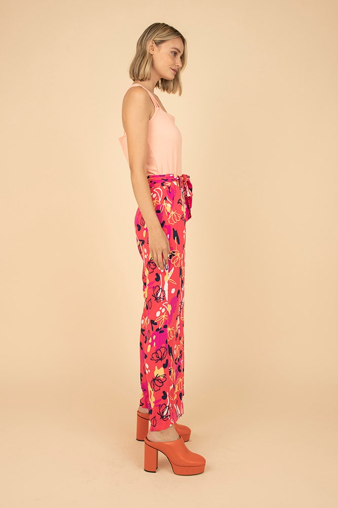 PANTALON PALAZZO DE VISCOSA ESTAMPADO
