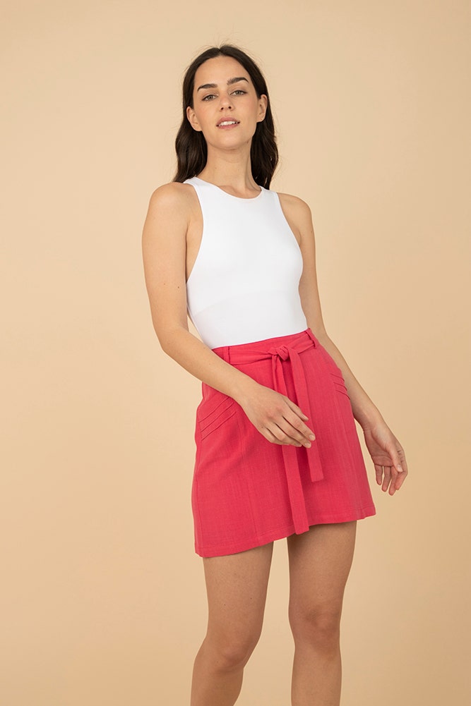 FALDA LISA LOOK LINO LAZO