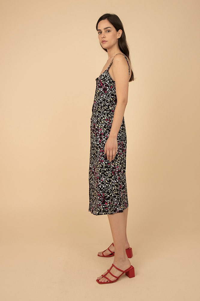 VESTIDO MIDI DE VISCOSA