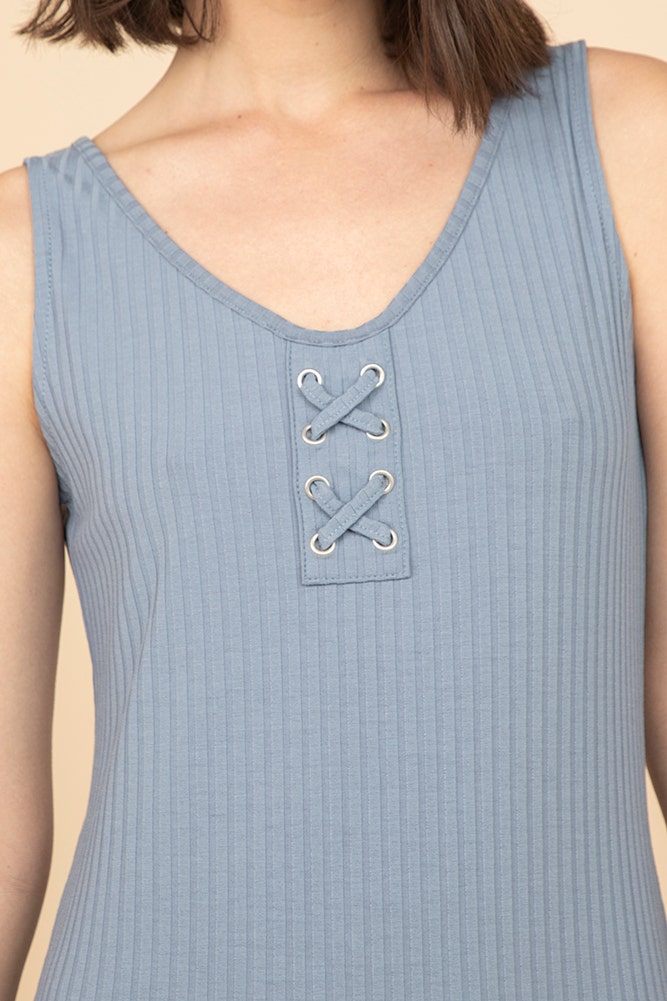 VESTIDO LISO ELASTICADO RIB