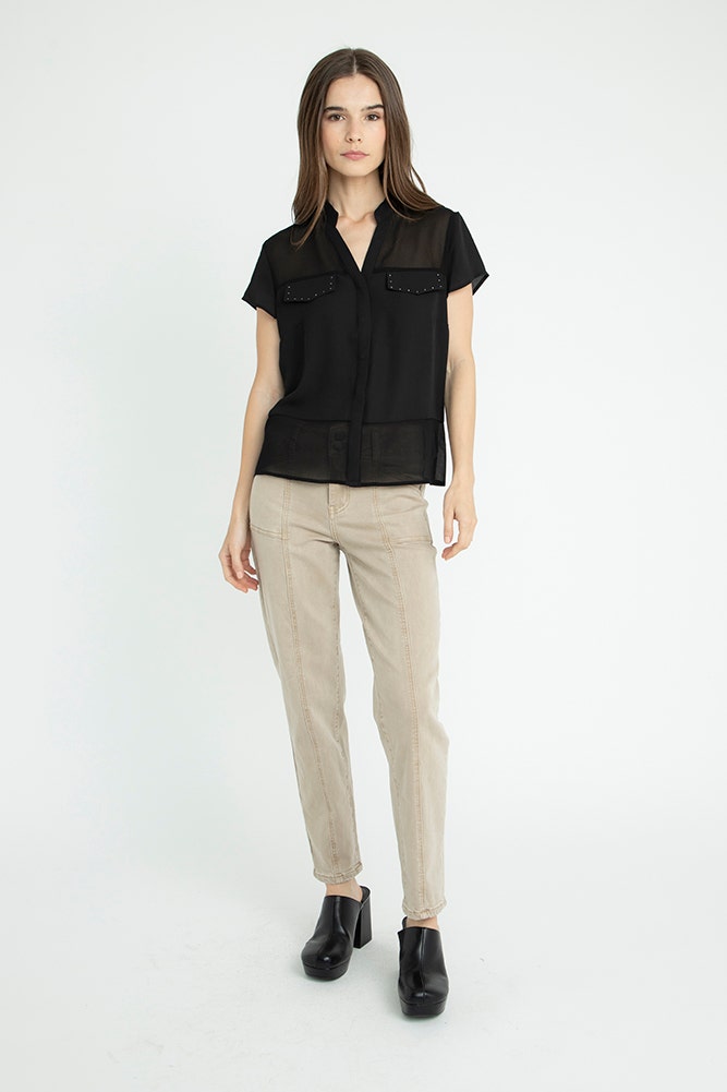 BLUSA CON EFECTO TRANSPARENCIA