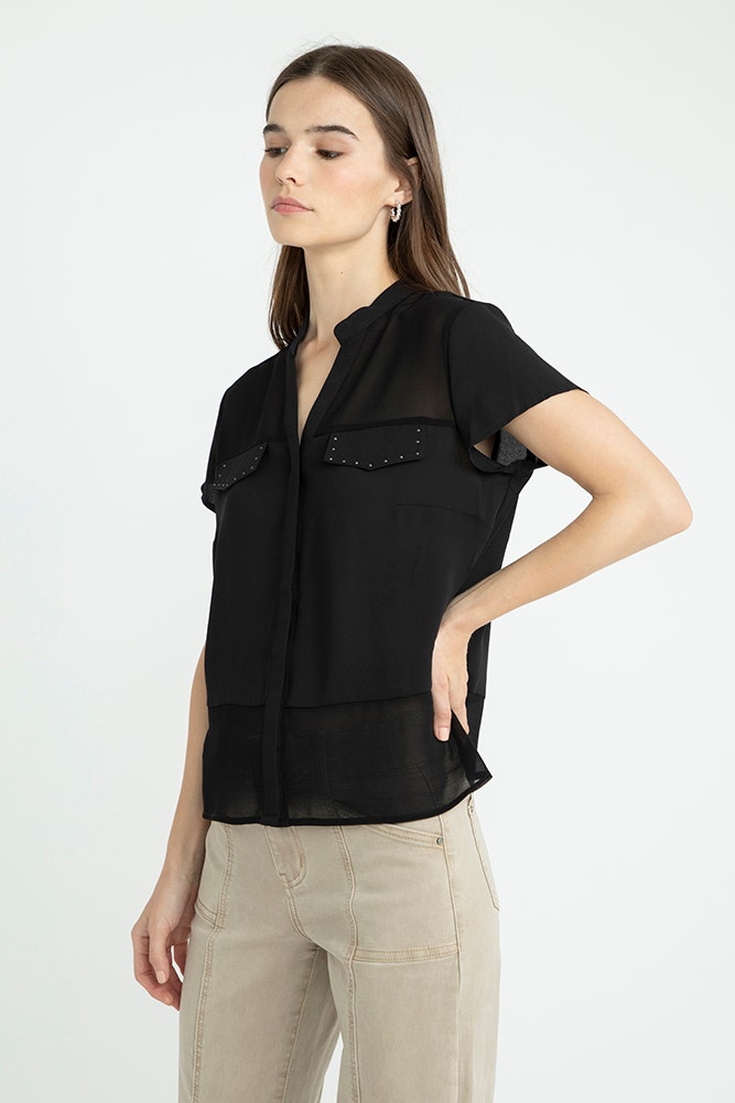BLUSA CON EFECTO TRANSPARENCIA