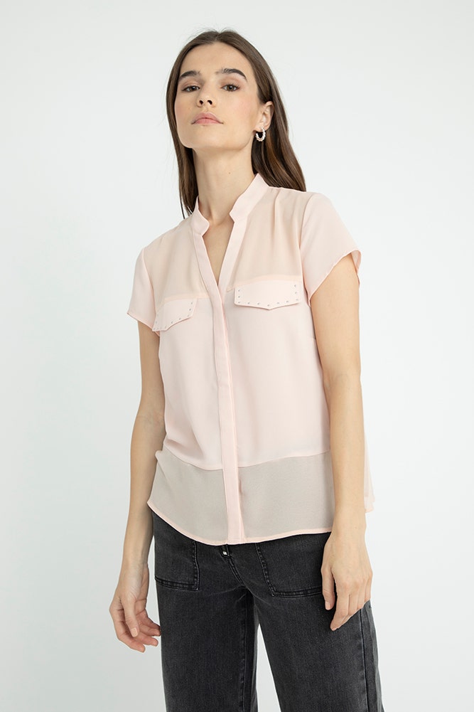 BLUSA CON EFECTO TRANSPARENCIA