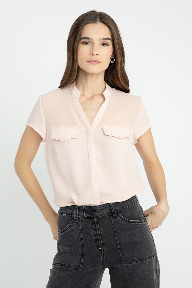 BLUSA CON EFECTO TRANSPARENCIA