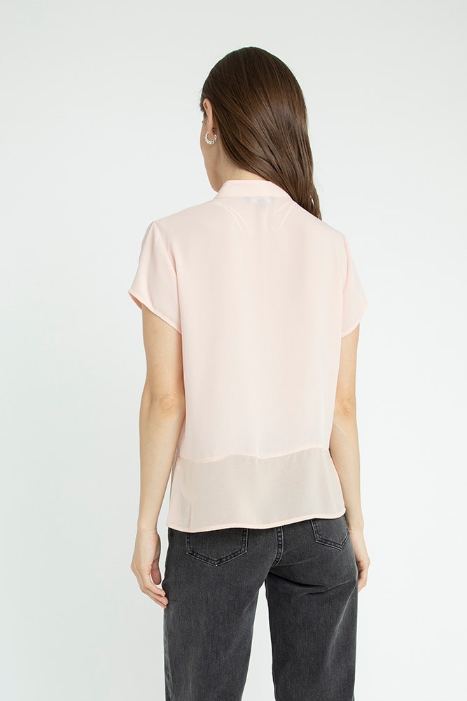 BLUSA CON EFECTO TRANSPARENCIA