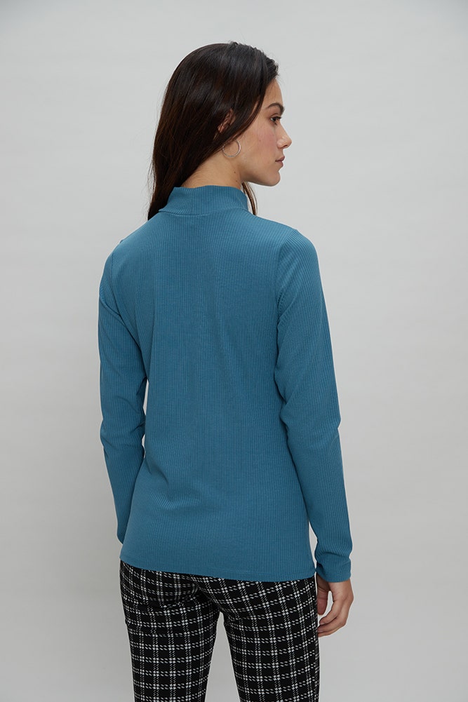 POLERA RIB CUELLO ALTO
