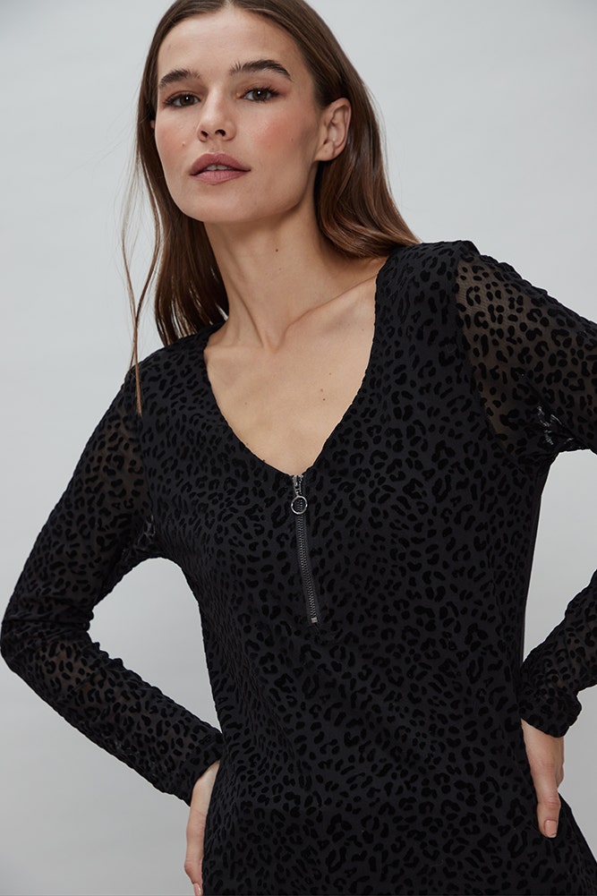 POLERA MALLA ANIMAL PRINT