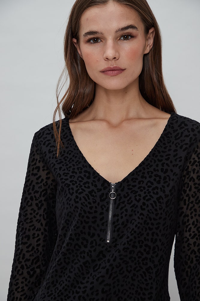 POLERA MALLA ANIMAL PRINT