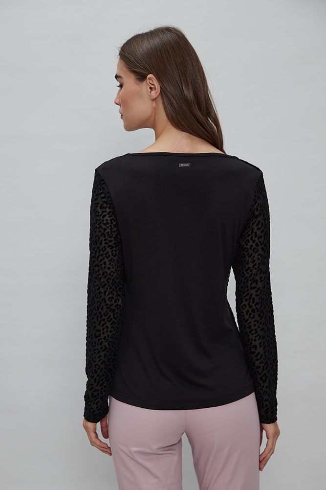 POLERA MALLA ANIMAL PRINT