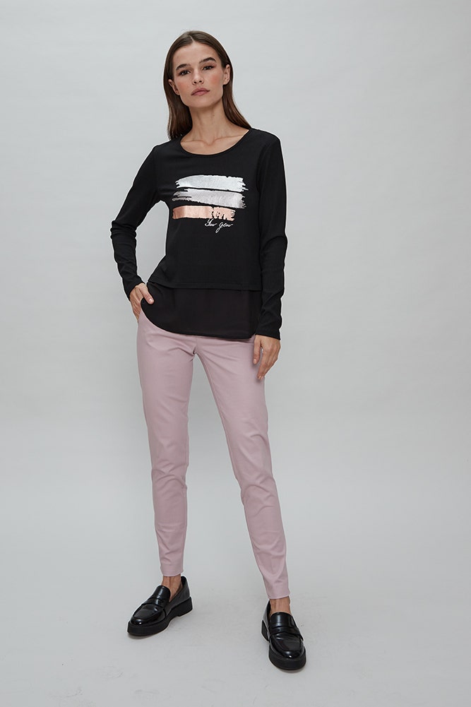 POLERA RIB ESTAMPADA 