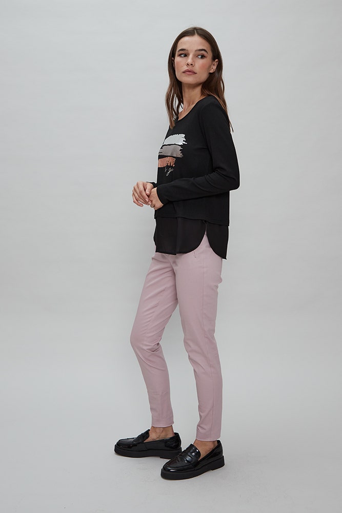 POLERA RIB ESTAMPADA 