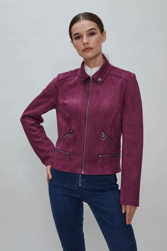 CHAQUETA BIKER DE GAMUZA