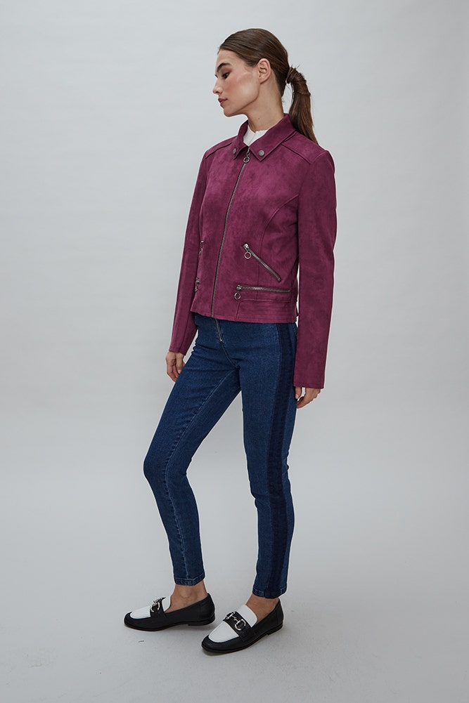 CHAQUETA BIKER DE GAMUZA
