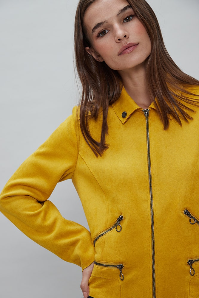 CHAQUETA BIKER DE GAMUZA