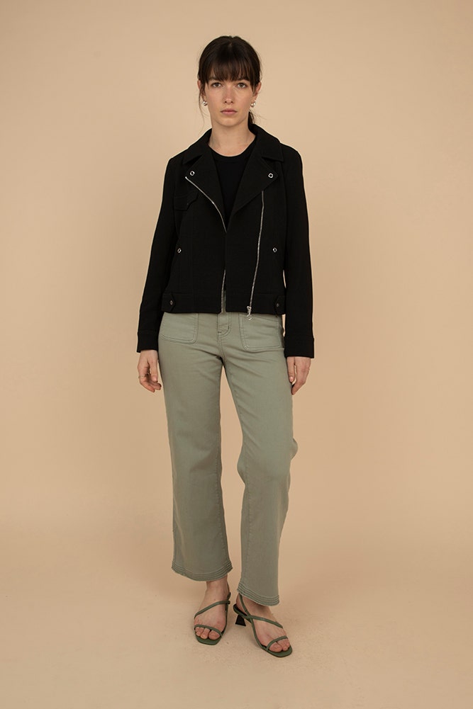 CHAQUETA BIKER TEXTURA