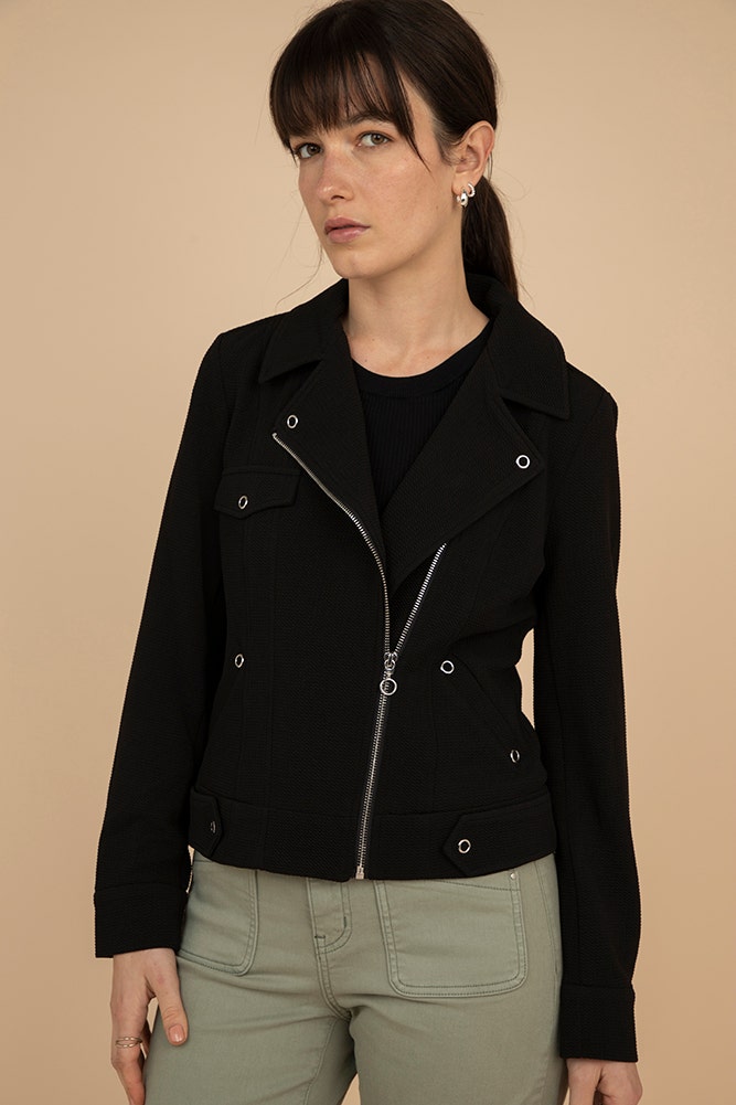 CHAQUETA BIKER TEXTURA