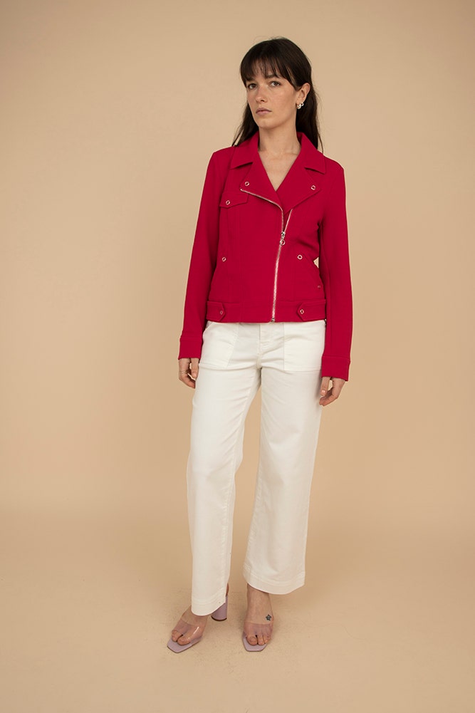 CHAQUETA BIKER TEXTURA