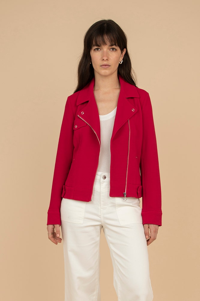 CHAQUETA BIKER TEXTURA