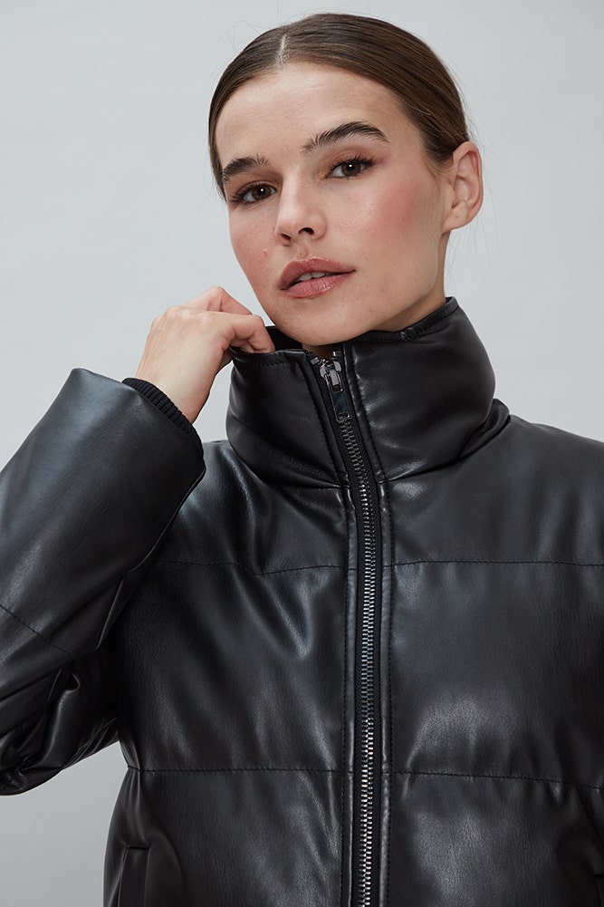 PARKA PUFFA ECOCUERO
