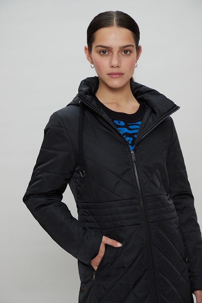 PARKA LARGA CON GORRO