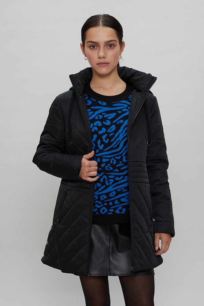 PARKA LARGA CON GORRO