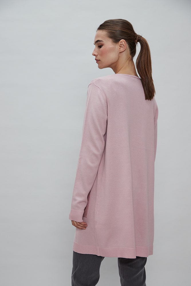 CARDIGAN CON BOLSILLO DE GAMUZA