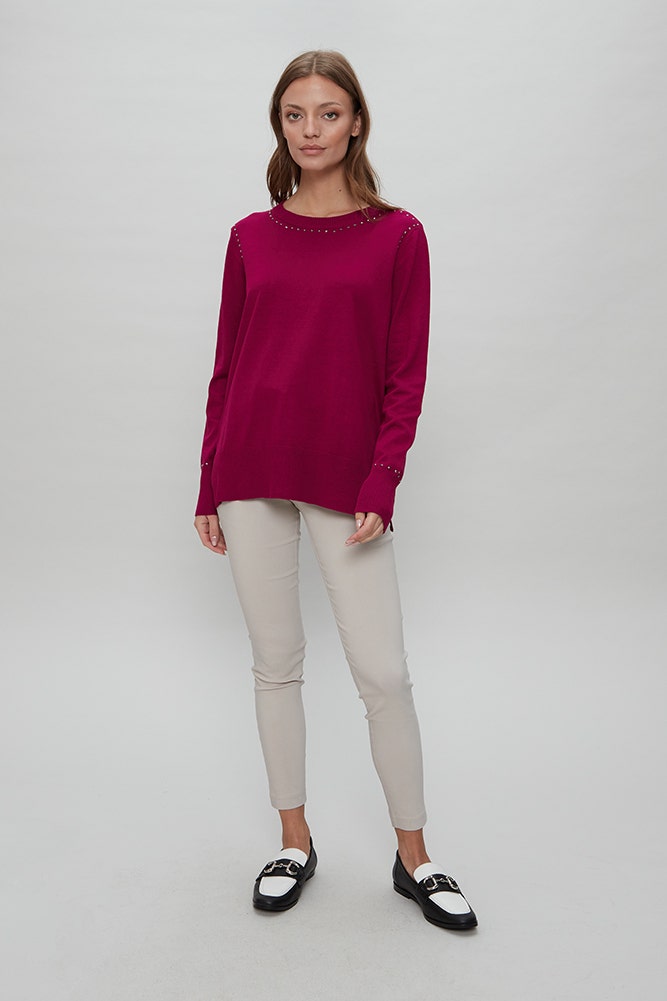 TEJIDO SWEATER TACHAS DECORATIVAS