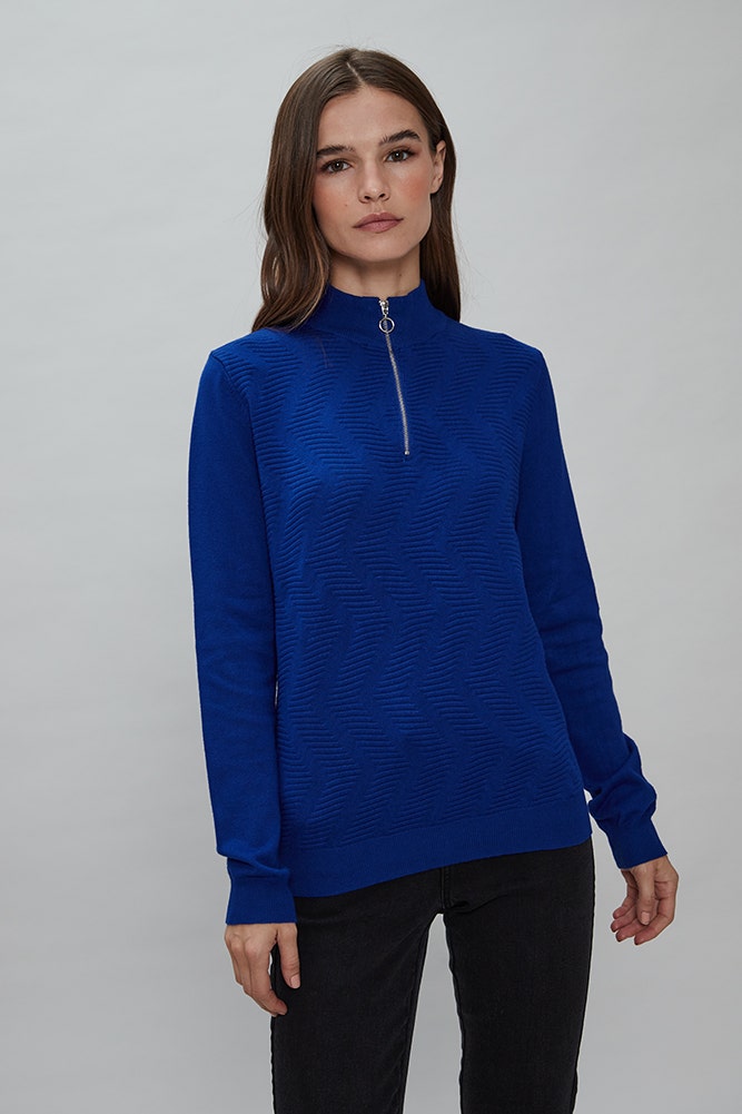 SWEATER CUELLO ALTO CON CIERRE