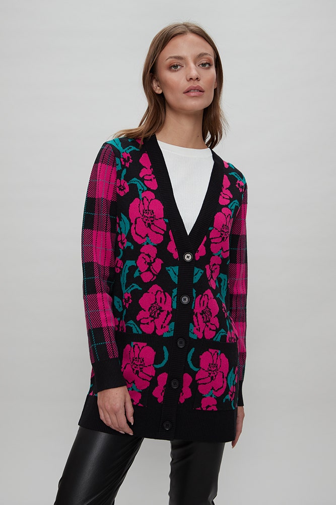 CHALECO TIPO CARDIGAN PRINT