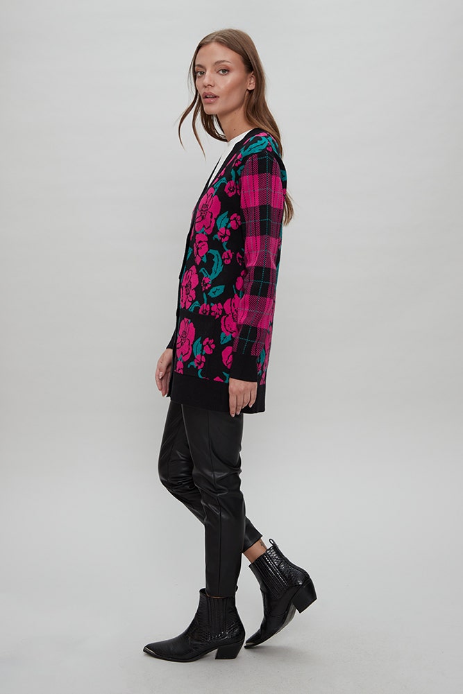 CHALECO TIPO CARDIGAN PRINT