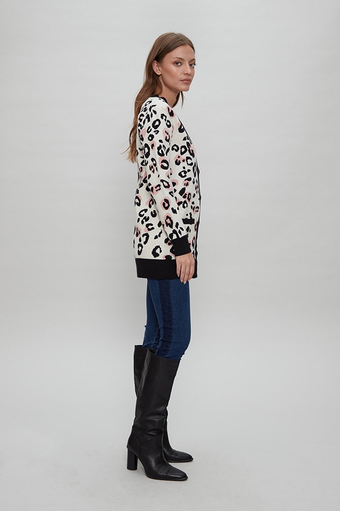 CHALECO TIPO CARDIGAN PRINT